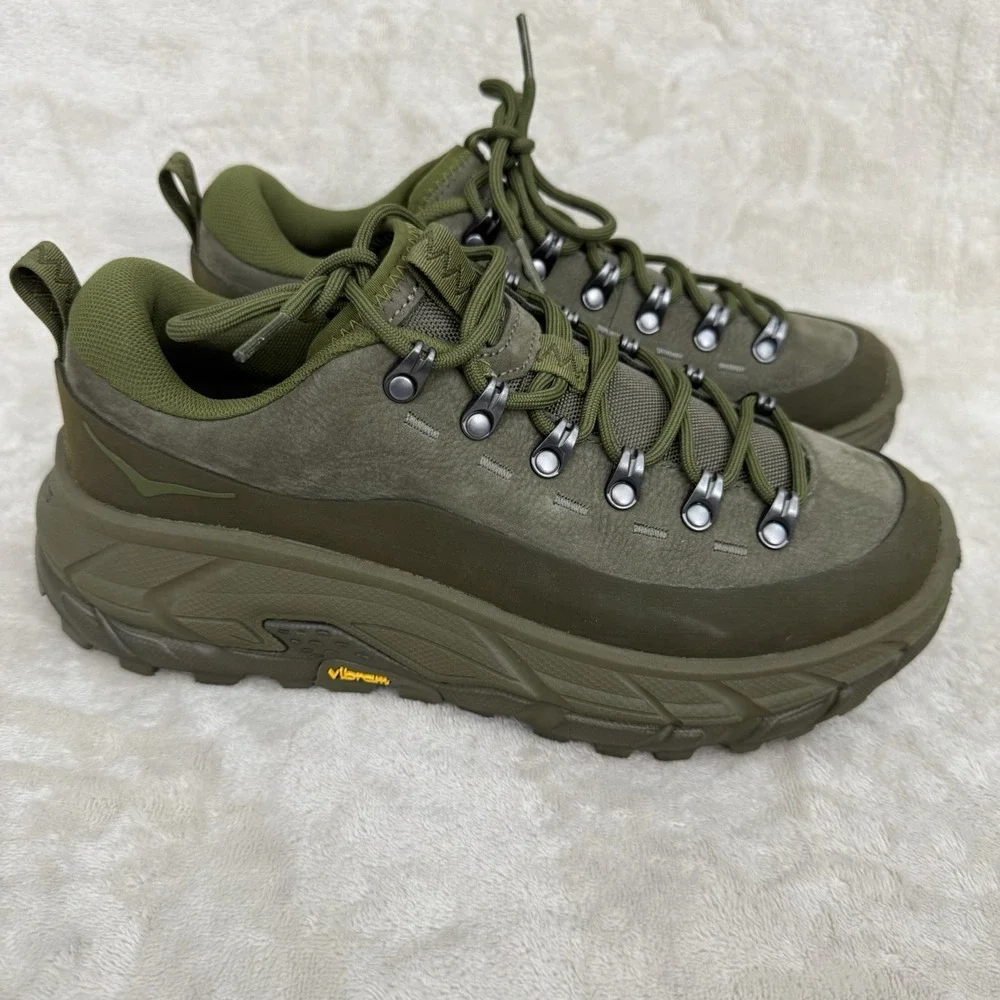 HOKA Tor Summit Moss Spruce Green Vibram Hiking Shoes M/10 W/11 NWOB